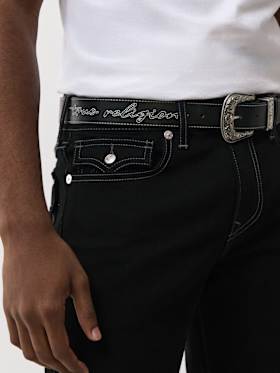 STITCHED LOGO WESTERN BELT