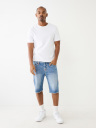 RICKY SUPER T FRAYED DENIM SHORT