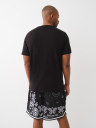 PAISLEY TWILL APPLIQUE LOGO TEE