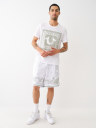 PAISLEY TWILL APPLIQUE LOGO TEE