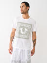 PAISLEY TWILL APPLIQUE LOGO TEE