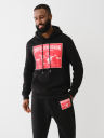 LADDER STITCH LOGO APPLIQUE HOODIE