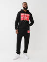 LADDER STITCH LOGO APPLIQUE HOODIE