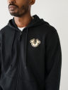 METALLIC BUDDHA LOGO ZIP HOODIE