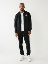 METALLIC BUDDHA LOGO ZIP HOODIE