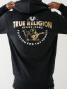 METALLIC BUDDHA LOGO ZIP HOODIE