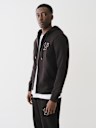 SUDADERA CON CAPUCHA Y CIERRE CON LOGOTIPO DE BUDDHA Y ESTRELLA