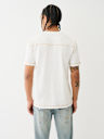 CONTRAST STITCH SLUB HENLEY TEE