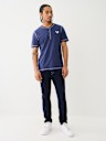 CONTRAST STITCH SLUB HENLEY TEE