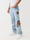 JEANS CORTE DE BOTA BILLY CON PARCHE DESTEÑIDOS