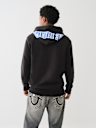 EXAGGERATED ICON RAW TRIM ZIP HOODIE