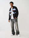 EXAGGERATED ICON RAW TRIM ZIP HOODIE
