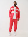 EXAGGERATED ICON RAW TRIM ZIP HOODIE