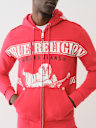 EXAGGERATED ICON RAW TRIM ZIP HOODIE