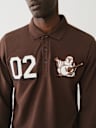 BUDDHA APPLIQUE RUGBY POLO SHIRT