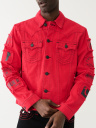 JIMMY FRAYED PATCH DENIM JACKET