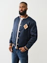 SATIN EMBROIDERED BOMBER JACKET