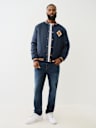 SATIN EMBROIDERED BOMBER JACKET