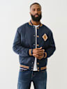 SATIN EMBROIDERED BOMBER JACKET