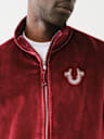 VELOUR BIG T ZIP JACKET