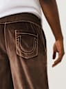 VELOUR BIG T STRAIGHT PANT