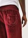 VELOUR BIG T STRAIGHT PANT
