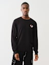 EMBROIDERED LOGO CREW SWEATER