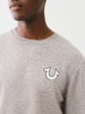 EMBROIDERED LOGO CREW SWEATER