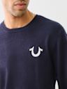 EMBROIDERED LOGO CREW SWEATER