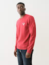 EMBROIDERED LOGO CREW SWEATER