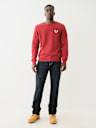 EMBROIDERED LOGO CREW SWEATER