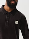 VELVET LONG SLEEVE POLO SHIRT