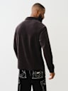 VELVET LONG SLEEVE POLO SHIRT