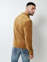 VELVET LONG SLEEVE POLO SHIRT