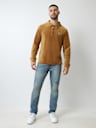 VELVET LONG SLEEVE POLO SHIRT