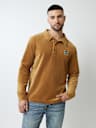 VELVET LONG SLEEVE POLO SHIRT