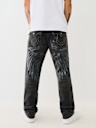 RICKY STUDDED HORSESHOE WING STRAIGHT JEAN