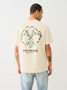 EMBROIDERED WARPED BUDDHA LOGO TEE