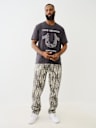 EMBROIDERED RADIO WAVE HORSESHOE TEE