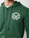 BLAZING LOGO APPLIQUE ZIP HOODIE