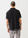 CAMISA TIPO POLO CON HERRADURA Y COSTURA PLANA