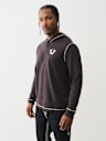 HOODED FLATLOCK HENLEY TEE