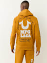 SUDADERA CON CAPUCHA, CIERRE Y LOGOTIPO ESTAMPADO EN RELIEVE