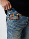 RICKY SUPER T EMBROIDERED STRAIGHT JEAN