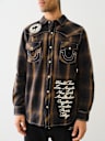 WESTERN BIG T LOGO PLAID SHIRT