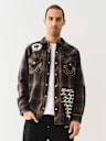 WESTERN BIG T LOGO PLAID SHIRT