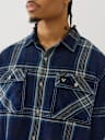 INDIGO PLAID WORKWEAR  SHIRT