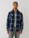 INDIGO PLAID WORKWEAR  SHIRT