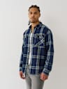 INDIGO PLAID WORKWEAR  SHIRT