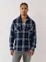 INDIGO PLAID WORKWEAR  SHIRT